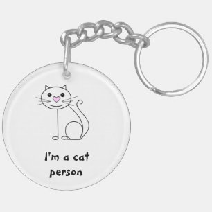 Double sided cat and dog keyring