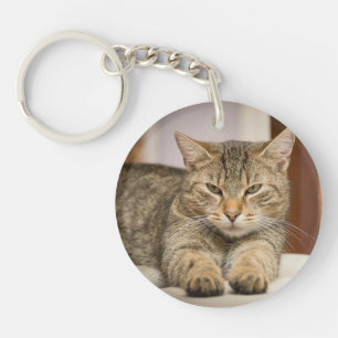 Double Sided Cat Photos Key Chain