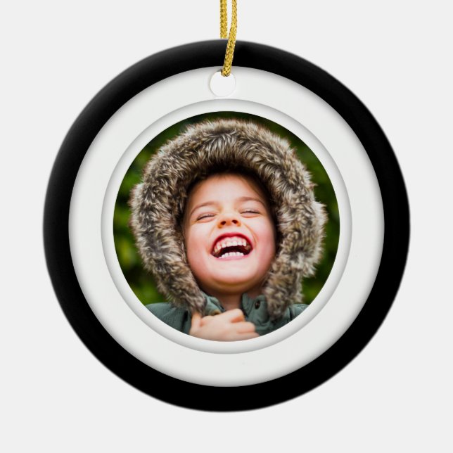 Double Sided Ceramic Ornament Photo Circle (Front)