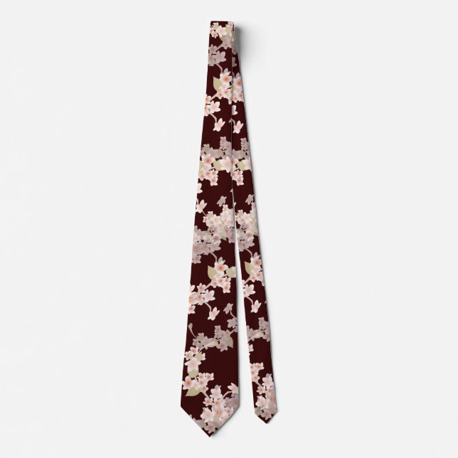 Double-sided Cherry Blossom Tie (Front)
