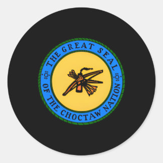 Double Sided Choctaw Nation Flag Choctaw Classic Round Sticker