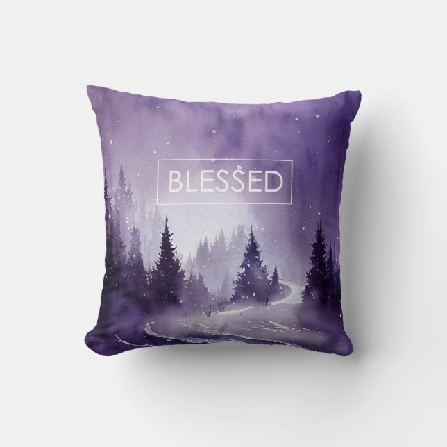 Double-sided Christian Ephesians quote and BLESSED Cushion (Front)