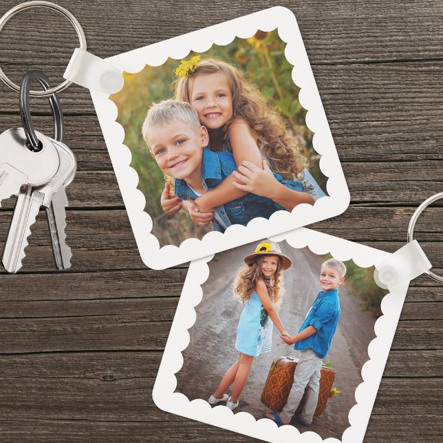 Double Sided Custom Two Photo Key Ring (Double Sided Custom Two Photo keychain)