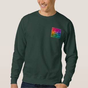 Double Sided Design Add Company Logo Men's Basic Sweatshirt