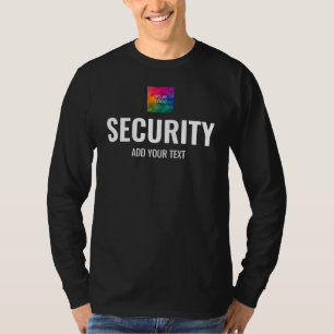 Double Sided Design Mens Long Sleeve Security T-Shirt