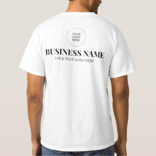 Double Sided Design Print Logo Staff Member Mens T-Shirt