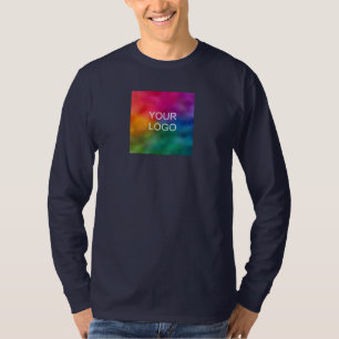 Double Sided Design Upload Company Image Logo Mens T-Shirt