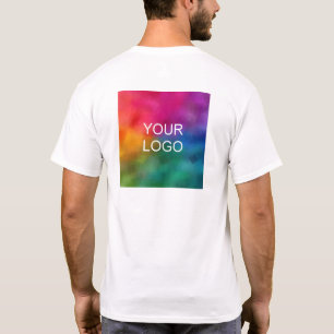 Double Sided Employee Name Logo Men's Business T-Shirt
