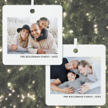Double Sided Family Two Photo Christmas