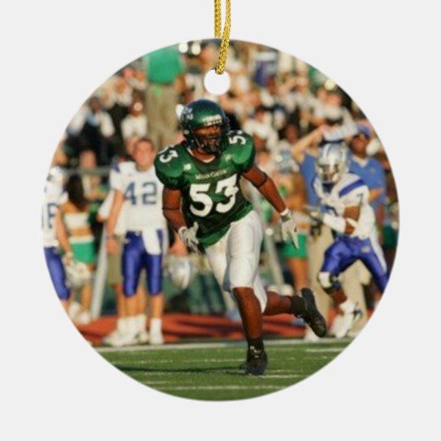 Double- Sided Football Christmas Ornament (Front)
