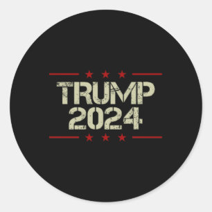 Double Sided Front And Back- Trump Arrest This Ame Classic Round Sticker