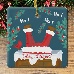 Double-sided Fun Santa Christmas Ornament