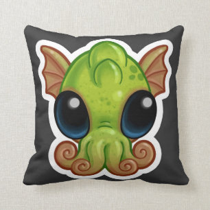 Double sided good/evil Baby Cthulhu Pillow