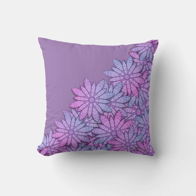 Double Sided Gorgeous Modern Floral Indoor  Cushion (Front)