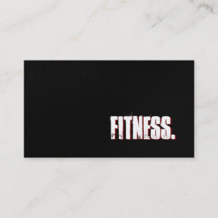 Double Sided Grey Black Fitness Business Card