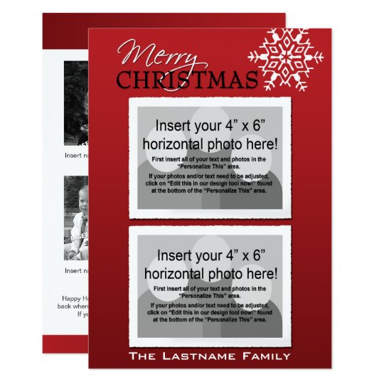 Double-sided Holiday Photo Card