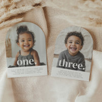 Double Sided Joint Arch Photo Birthday - Boy Girl