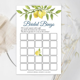 DOUBLE SIDED Lemon & Greenery Bridal Shower Game