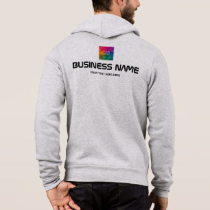 Double Sided Logo Design Promotional Men's Hoodie