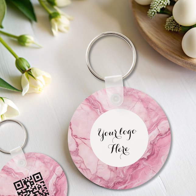 Double sided Logo QR Code keychain (Creator Uploaded)