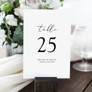 Double-sided Minimalist Modern Table Number