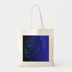 Double sided modern art design toe tote bag