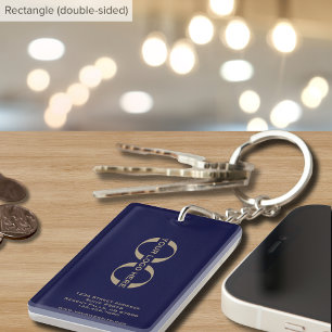 Double-Sided Modern Minimalist Design Key Ring
