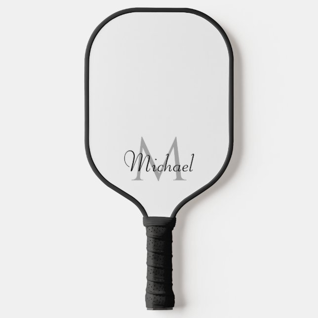 Double Sided Monogrammed Elegant Design Template Pickleball Paddle (Front)