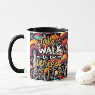 Double-Sided Mushroom Magic Retro Mug