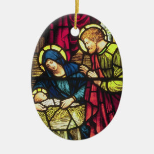 Double-sided Nativity Christmas Ornament