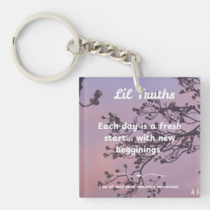 Double Sided New Day Reminder  Key Ring