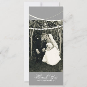 Double Sided Photo Card: Elegant Light Strings Invitation