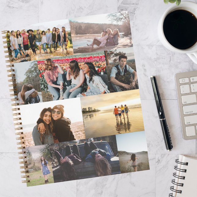 Double Sided Photo Collage Friends Notebook (Double Sided, Back to School, Photo Collage Notebook)