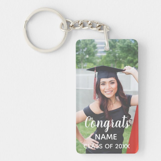 Double sided, Photo, Graduate. Key Ring (Front)