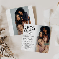 Double Sided Photo Group Birthday Party