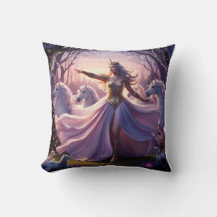 Double-Sided Pillow: Ethereal Multi-Toned Unicorn Cushion