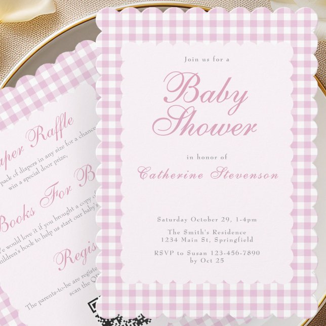Double Sided Pink Baby Shower Invitation  (Creator Uploaded)