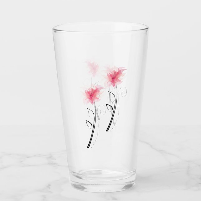 ****DOUBLE SIDED PRETTY FLOWERS**** GLASS (Front)