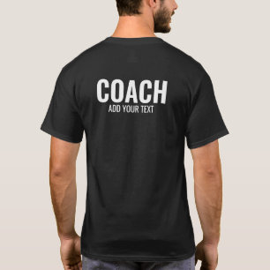 Double Sided Print Mens Coach Trendy Black T-Shirt