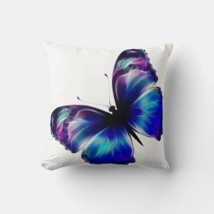 Double Sided Purple Butterfly American MoJo Pillow