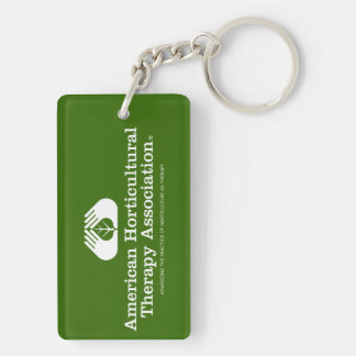Double-sided rectangular AHTA keychain