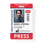 Double Sided Red Blue Photo & Logo Press ID