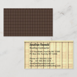 Double-Sided Roofing Construction Brown Roof Business Card
