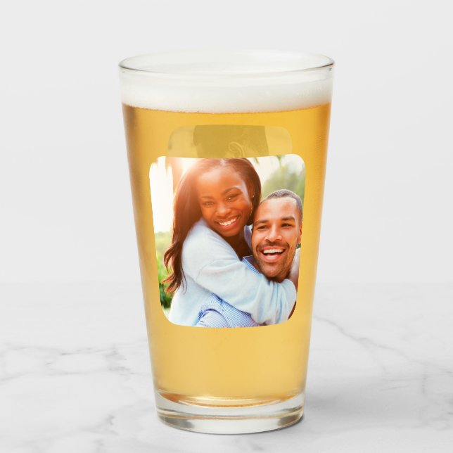 Double Sided Rounded Beer Glass Template (Front Filled)