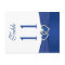 Double-sided Royal Blue and White Table Number