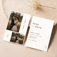 Double Sided Rustic Photo Wedding Save The Date