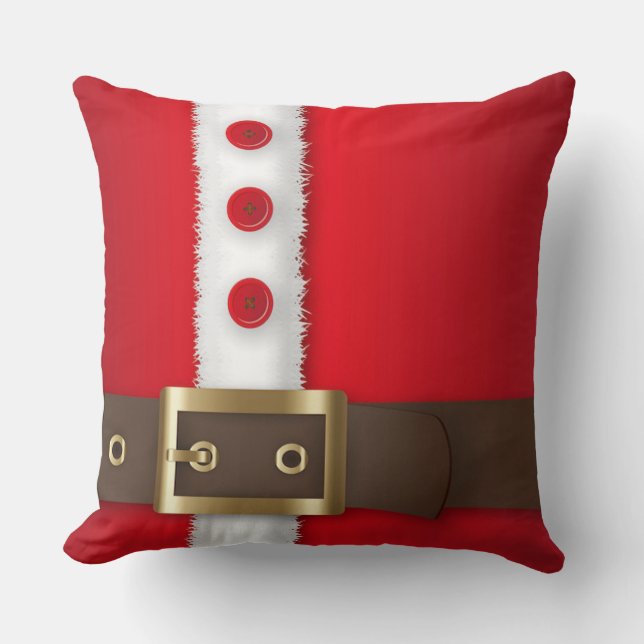 Double Sided Santa Outfit Christmas Plaid  Cushion (Front)