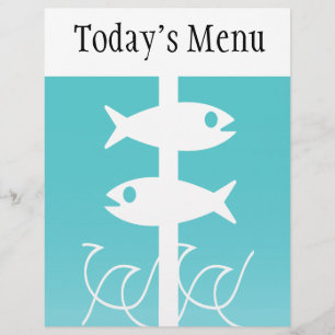 Double sided seafood themed flyer