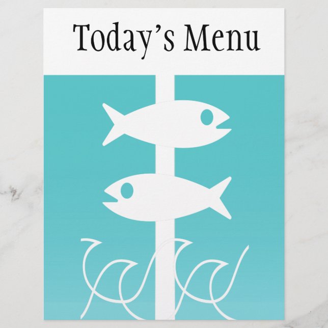 Double sided seafood themed flyer (Front)