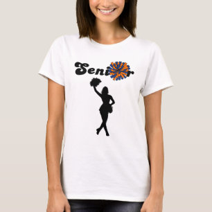 Double Sided Senior Cheerleader Blue & Orange T-Shirt